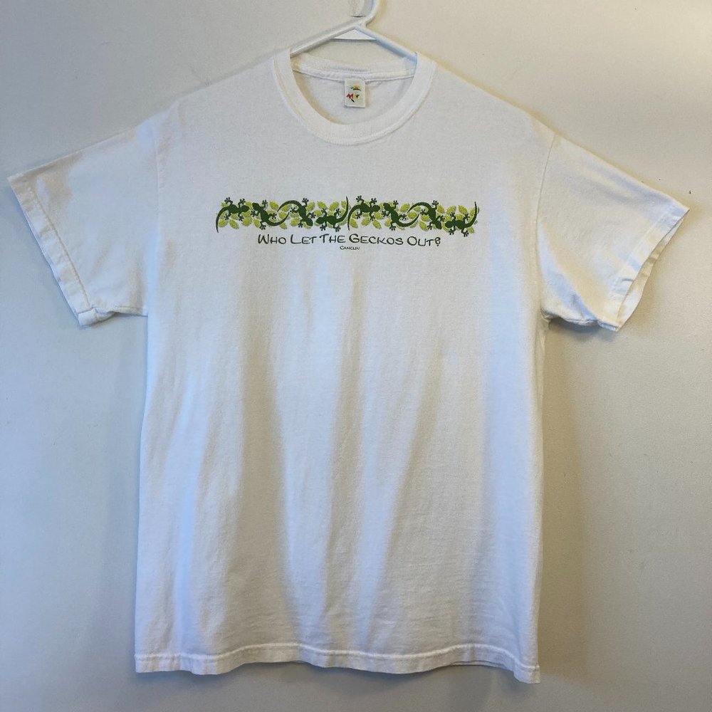 Gecko Tee Shirt Men M Cancun Vacation Tourists